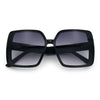 Womens Oversized Rectangular Designer Fashion Classic Mod Sunglasses