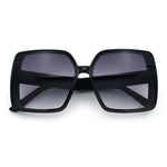 Womens Oversized Rectangular Designer Fashion Classic Mod Sunglasses