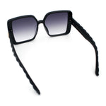 Womens Oversized Rectangular Designer Fashion Classic Mod Sunglasses