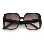 Womens Oversized Rectangular Designer Fashion Classic Mod Sunglasses