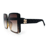Womens Oversized Rectangular Designer Fashion Classic Mod Sunglasses