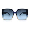 Womens Oversized Rectangular Designer Fashion Classic Mod Sunglasses