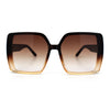 Womens Oversized Rectangular Designer Fashion Classic Mod Sunglasses