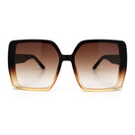 Womens Oversized Rectangular Designer Fashion Classic Mod Sunglasses