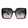 Womens Oversized Rectangular Designer Fashion Classic Mod Sunglasses