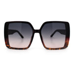 Womens Oversized Rectangular Designer Fashion Classic Mod Sunglasses