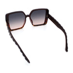 Womens Oversized Rectangular Designer Fashion Classic Mod Sunglasses