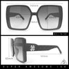 Womens Oversized Rectangular Designer Fashion Classic Mod Sunglasses