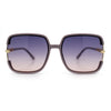 Womens Oversized Rectangle Floral Chain Arm Designer Fashion Sunglasses
