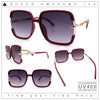 Womens Oversized Rectangle Floral Chain Arm Designer Fashion Sunglasses