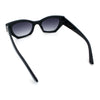 Womens Mod Fashion Rectangular Cat Eye Thick Temple Designer Sunglasses
