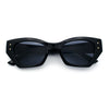 Womens Mod Fashion Rectangular Cat Eye Thick Temple Designer Sunglasses