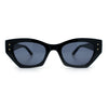 Womens Mod Fashion Rectangular Cat Eye Thick Temple Designer Sunglasses