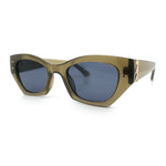 Womens Mod Fashion Rectangular Cat Eye Thick Temple Designer Sunglasses