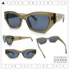 Womens Mod Fashion Rectangular Cat Eye Thick Temple Designer Sunglasses