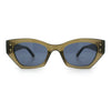Womens Mod Fashion Rectangular Cat Eye Thick Temple Designer Sunglasses