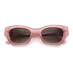 Womens Mod Fashion Rectangular Cat Eye Thick Temple Designer Sunglasses