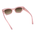 Womens Mod Fashion Rectangular Cat Eye Thick Temple Designer Sunglasses