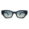 Womens Mod Fashion Rectangular Cat Eye Thick Temple Designer Sunglasses