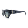 Womens Mod Fashion Rectangular Cat Eye Thick Temple Designer Sunglasses