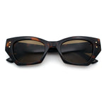 Womens Mod Fashion Rectangular Cat Eye Thick Temple Designer Sunglasses