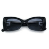 Womens Bow Tie Shape Beveled Thick Plastic Mod Designer Fashion Sunglasses