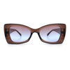 Womens Bow Tie Shape Beveled Thick Plastic Mod Designer Fashion Sunglasses