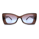 Womens Bow Tie Shape Beveled Thick Plastic Mod Designer Fashion Sunglasses