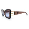Womens Bow Tie Shape Beveled Thick Plastic Mod Designer Fashion Sunglasses