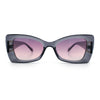 Womens Bow Tie Shape Beveled Thick Plastic Mod Designer Fashion Sunglasses