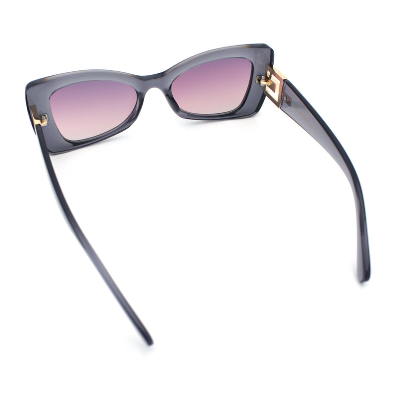 Womens Bow Tie Shape Beveled Thick Plastic Mod Designer Fashion Sunglasses
