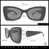 Womens Bow Tie Shape Beveled Thick Plastic Mod Designer Fashion Sunglasses