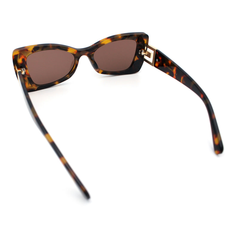Womens Bow Tie Shape Beveled Thick Plastic Mod Designer Fashion Sunglasses