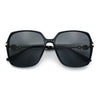 Womens Oversized Butterfly Rectangle Fashion Rhinestone Arm Sunglasses