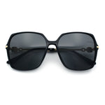 Womens Oversized Butterfly Rectangle Fashion Rhinestone Arm Sunglasses