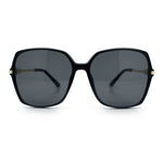 Womens Oversized Butterfly Rectangle Fashion Rhinestone Arm Sunglasses