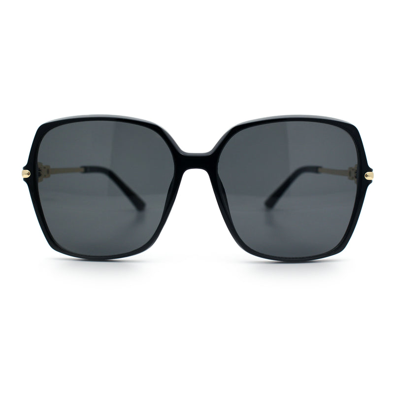 Womens Oversized Butterfly Rectangle Fashion Rhinestone Arm Sunglasses