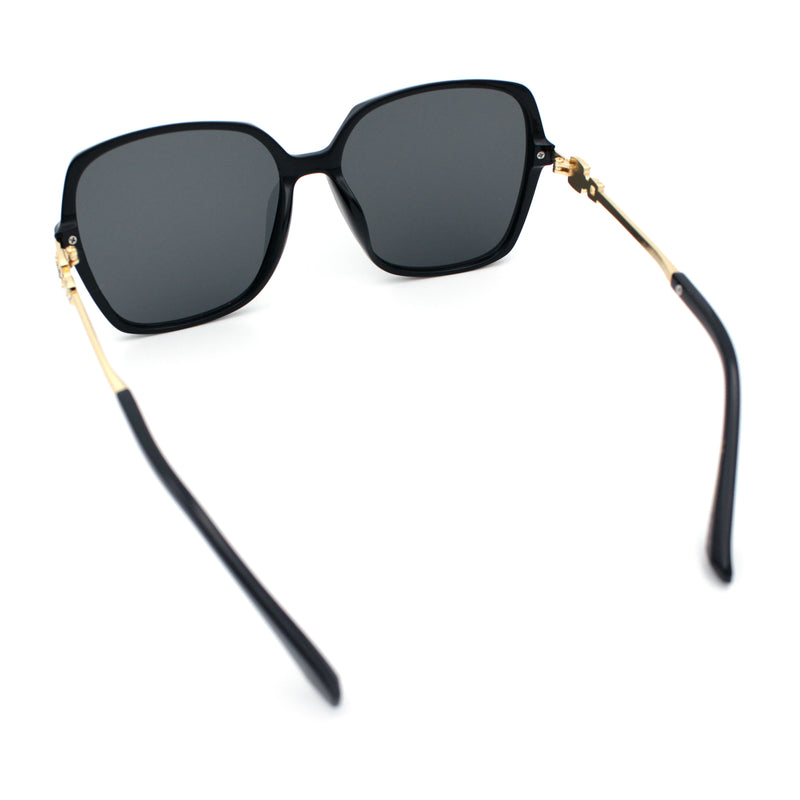 Womens Oversized Butterfly Rectangle Fashion Rhinestone Arm Sunglasses