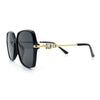 Womens Oversized Butterfly Rectangle Fashion Rhinestone Arm Sunglasses