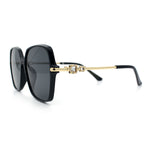 Womens Oversized Butterfly Rectangle Fashion Rhinestone Arm Sunglasses