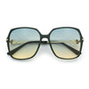 Womens Oversized Butterfly Rectangle Fashion Rhinestone Arm Sunglasses