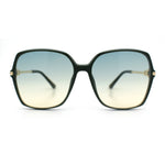 Womens Oversized Butterfly Rectangle Fashion Rhinestone Arm Sunglasses