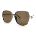 Womens Oversized Butterfly Rectangle Fashion Rhinestone Arm Sunglasses