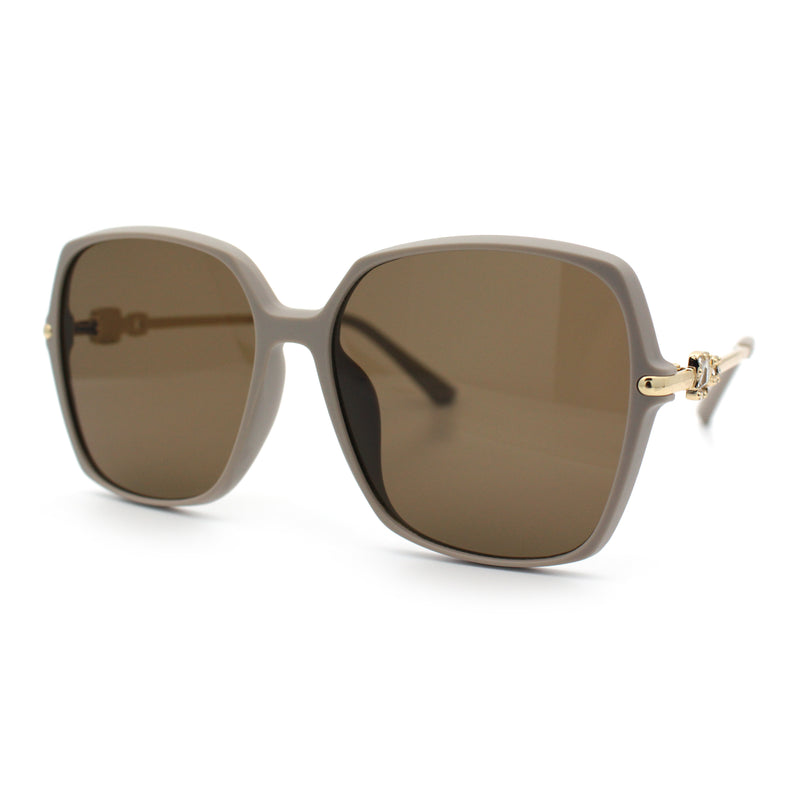 Womens Oversized Butterfly Rectangle Fashion Rhinestone Arm Sunglasses