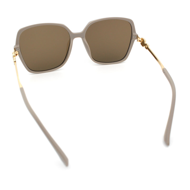 Womens Oversized Butterfly Rectangle Fashion Rhinestone Arm Sunglasses