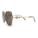 Womens Oversized Butterfly Rectangle Fashion Rhinestone Arm Sunglasses