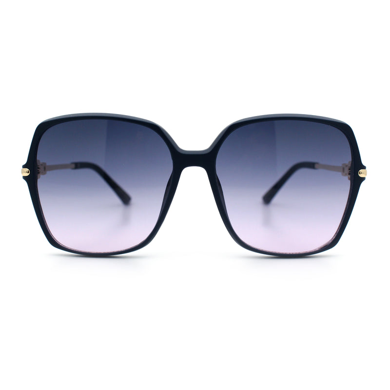 Womens Oversized Butterfly Rectangle Fashion Rhinestone Arm Sunglasses