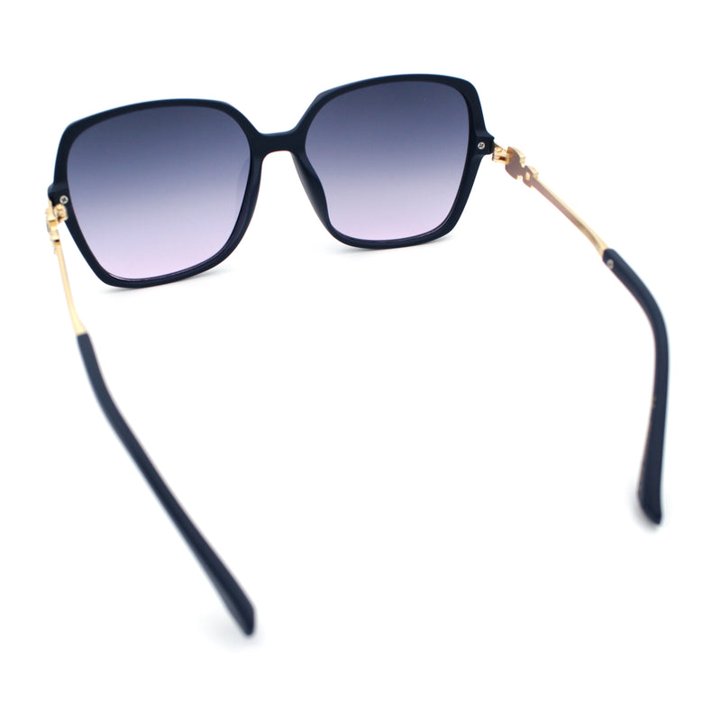 Womens Oversized Butterfly Rectangle Fashion Rhinestone Arm Sunglasses