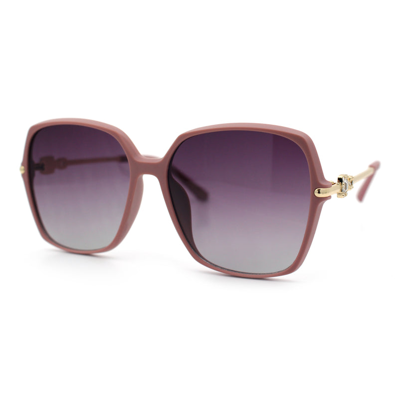 Womens Oversized Butterfly Rectangle Fashion Rhinestone Arm Sunglasses