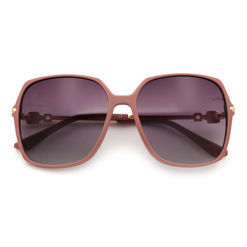 Womens Oversized Butterfly Rectangle Fashion Rhinestone Arm Sunglasses